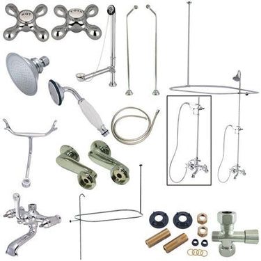 Kingston Brass Vintage Clawfoot Tub Package with 24